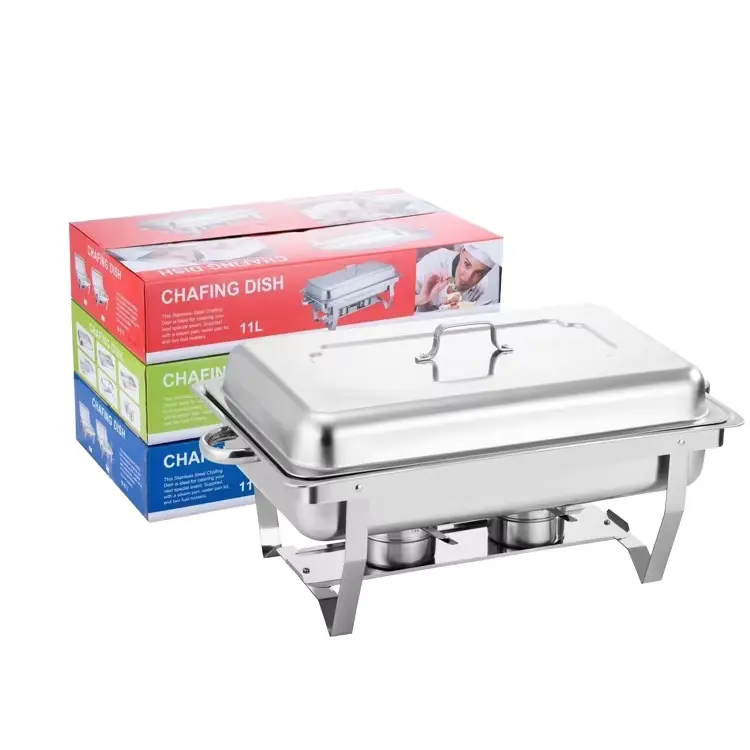 Wholesale 9L Electric Rectangular Stainless Steel Chafing Dish Buffet Food Warmer for Hotels Kitchens Style Kitchen
